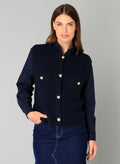 Brenda Textured Button Front Vest