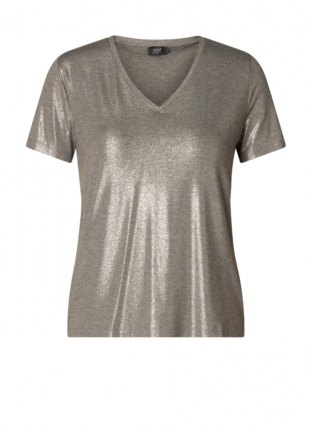 Genelia V-Neck Shimmer T-Shirt