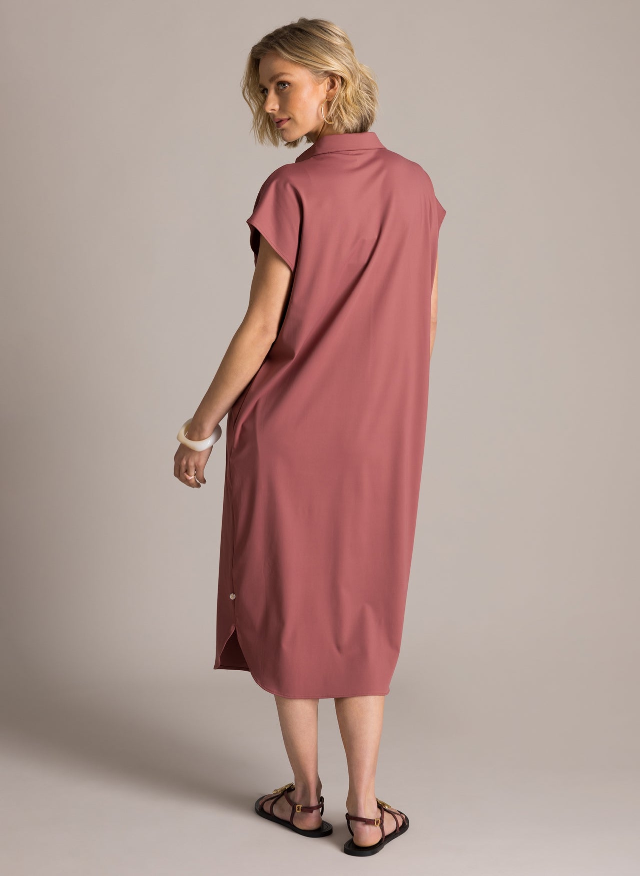 Kloe Short Sleeve Midi Shirt Dress