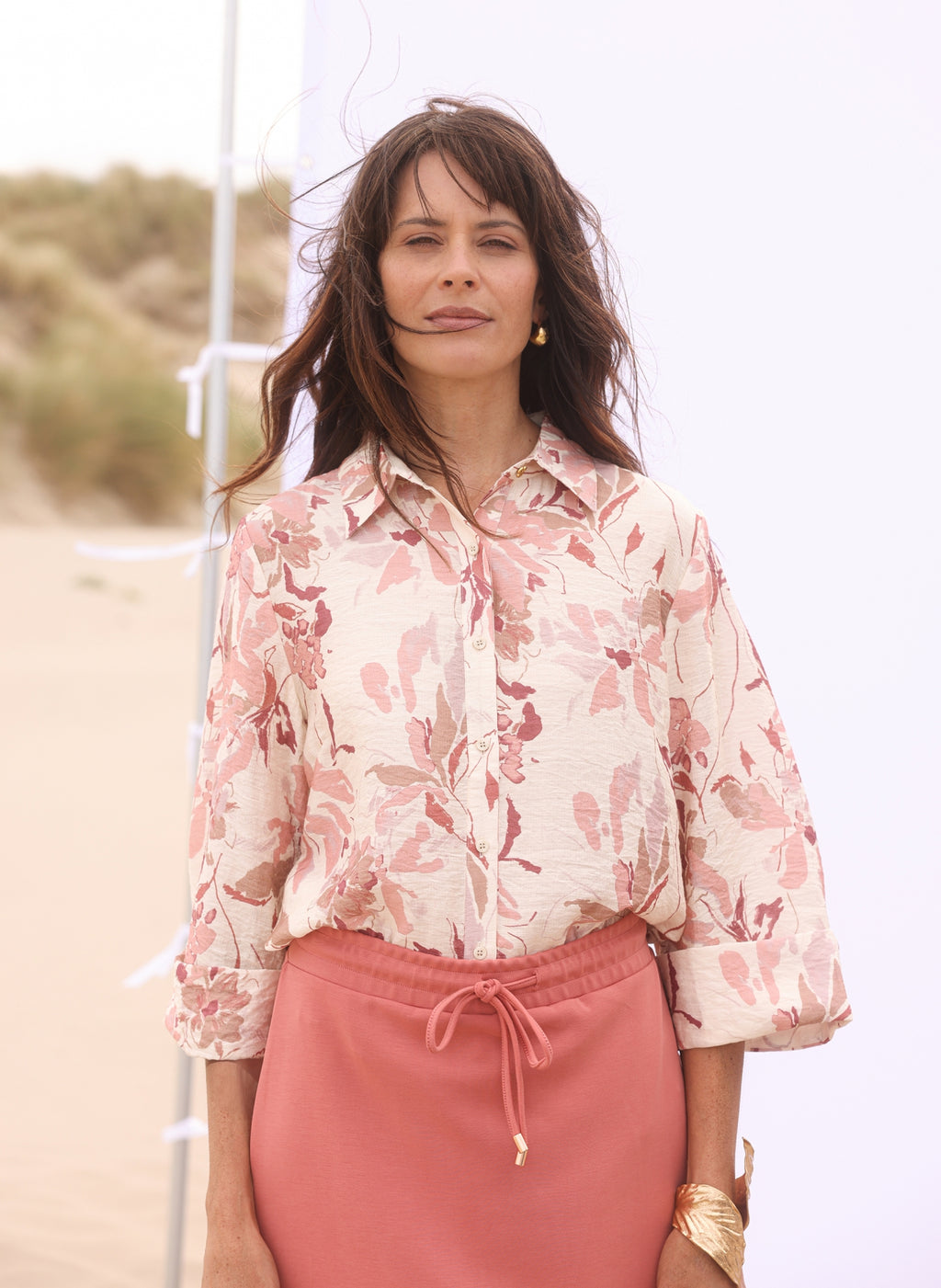 Karlaine 3/4 Sleeve Printed Blouse