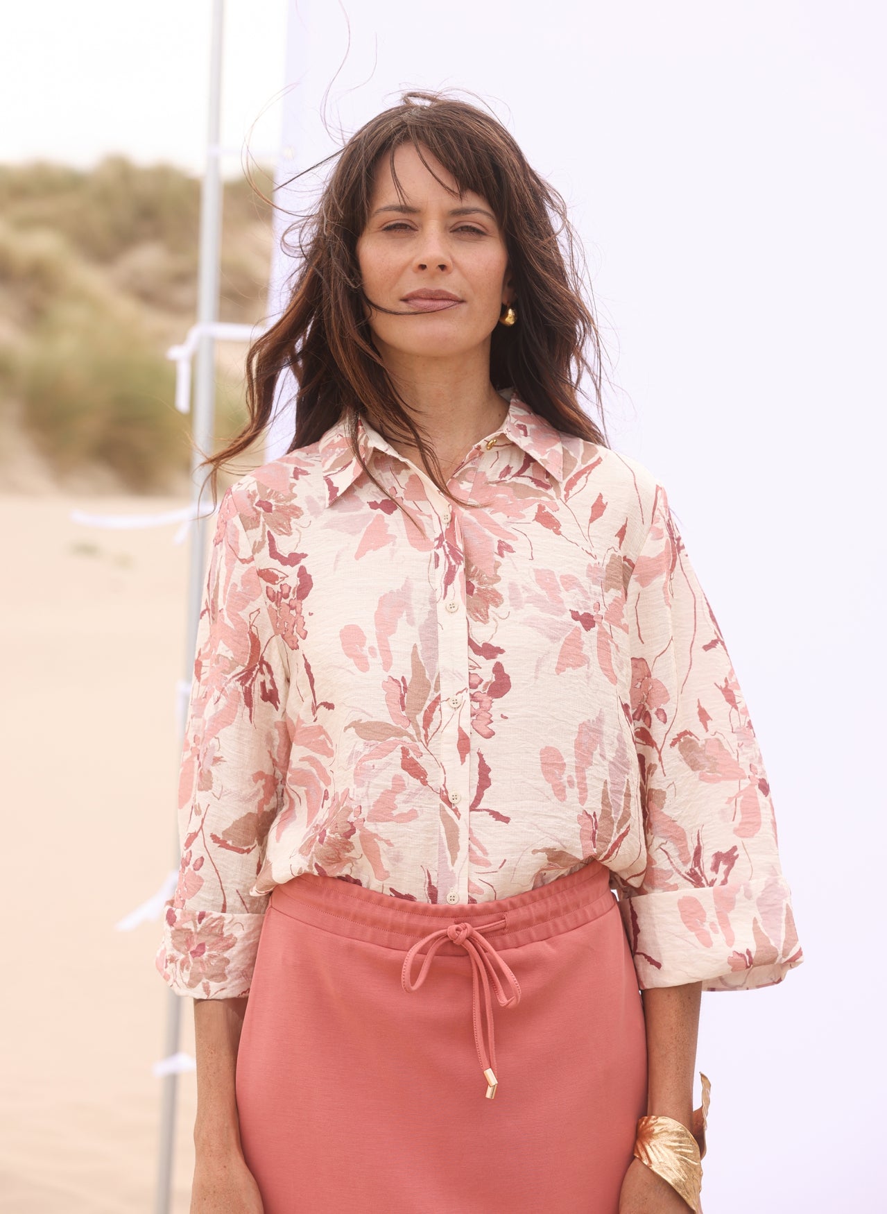 Karlaine 3/4 Sleeve Printed Blouse