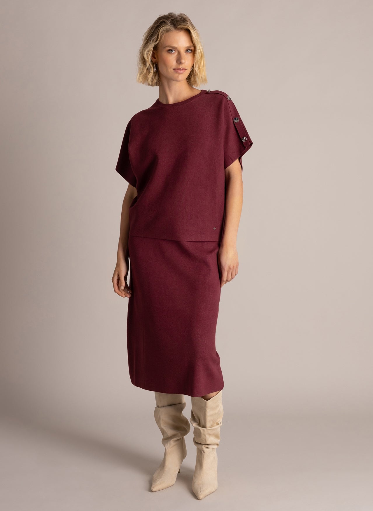 Salma Sweater With Shoulder Button Details