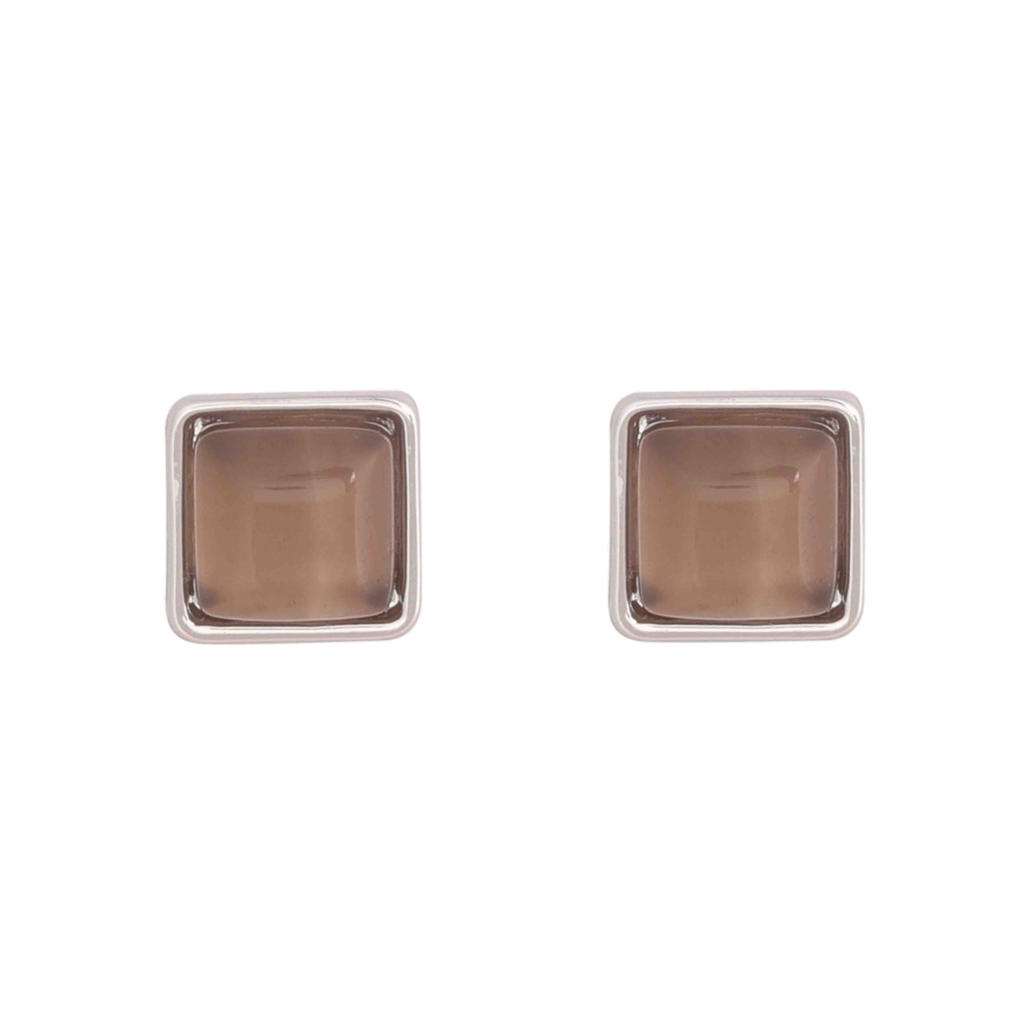 Smoky Quartz Fashion Stud Earring