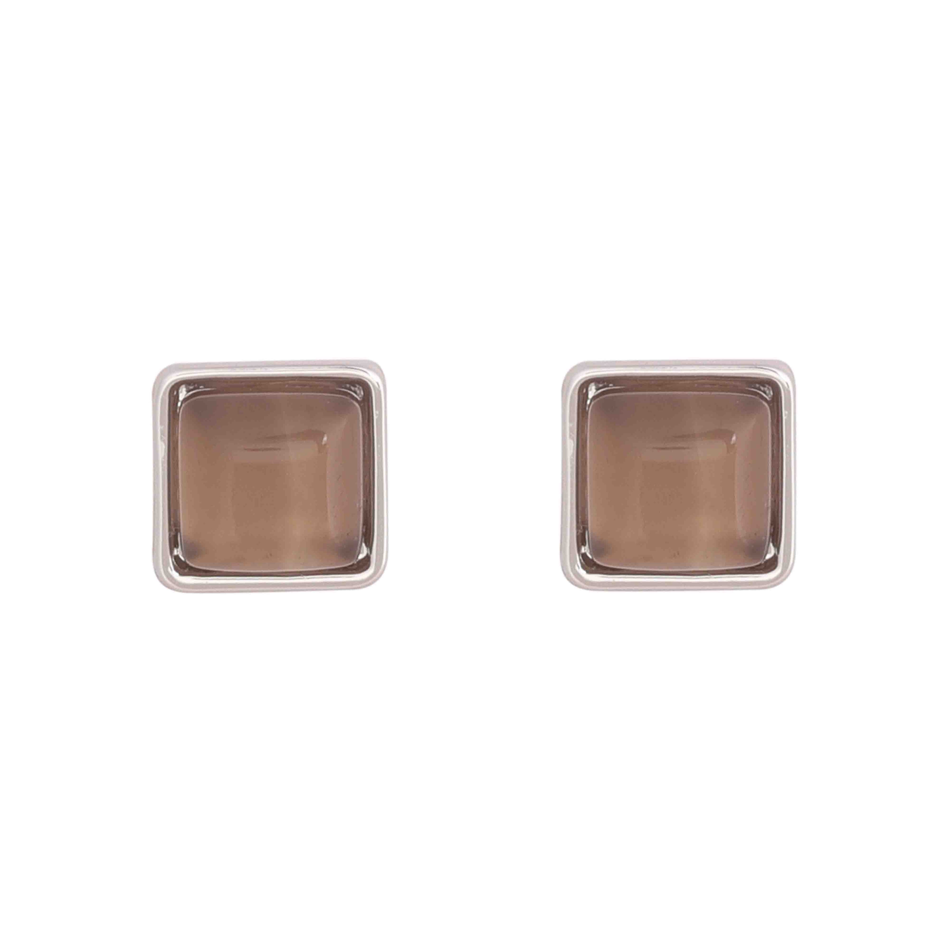 Smoky Quartz Fashion Stud Earring