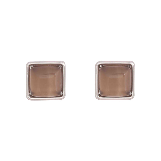 Smoky Quartz Fashion Stud Earring