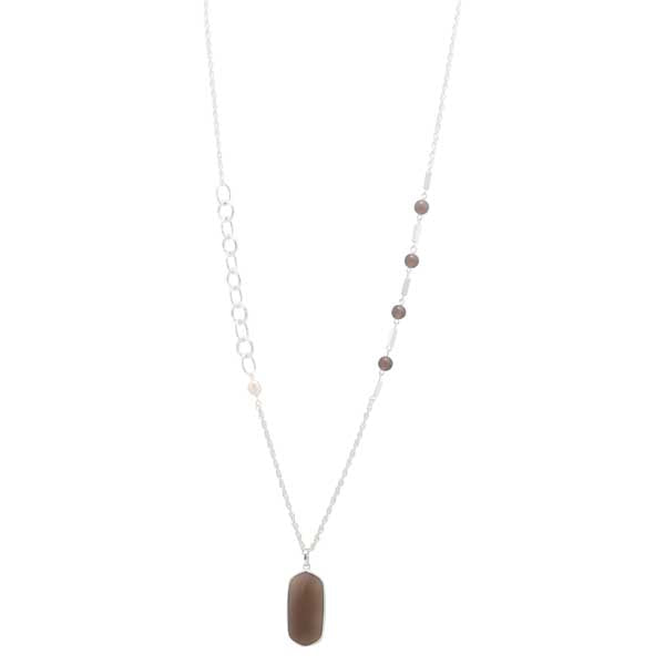 Chain Necklace Silver Lt Grey 89cm 06-02378
