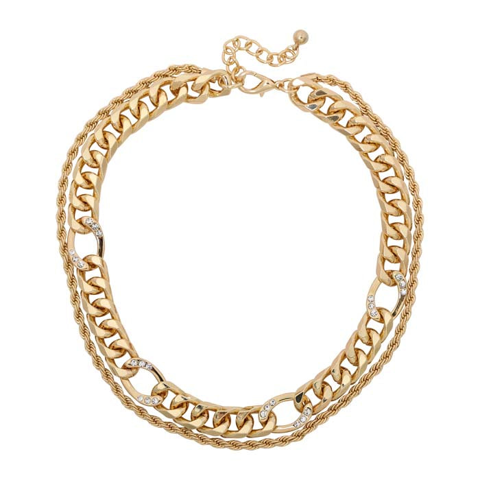 Crystal Chain Necklace 06-14299
