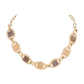 Chunky Chain with Glass Beads Fashion Necklace