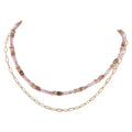 Double Layered Fashion Chain Necklace 43+8cm