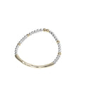 Two-Tone Hammered Tube Elastic Bracelet