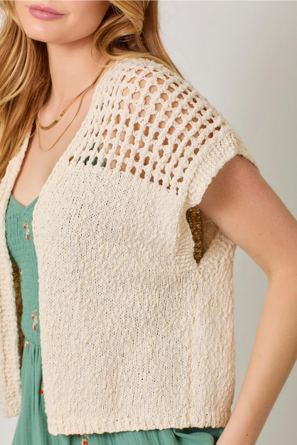 Open Front Knit Cardigan