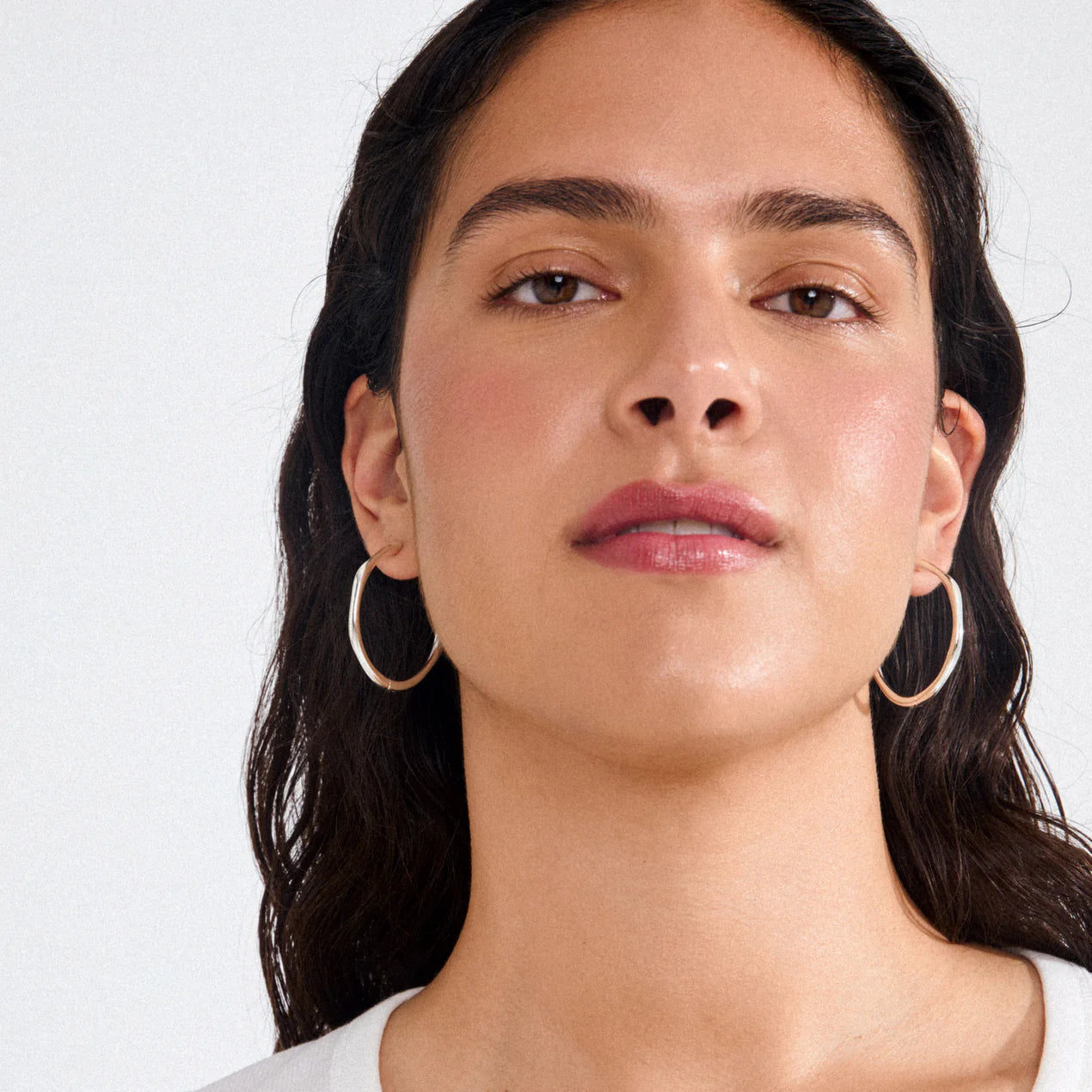 Haze Sculptural Large Hoop Earrings