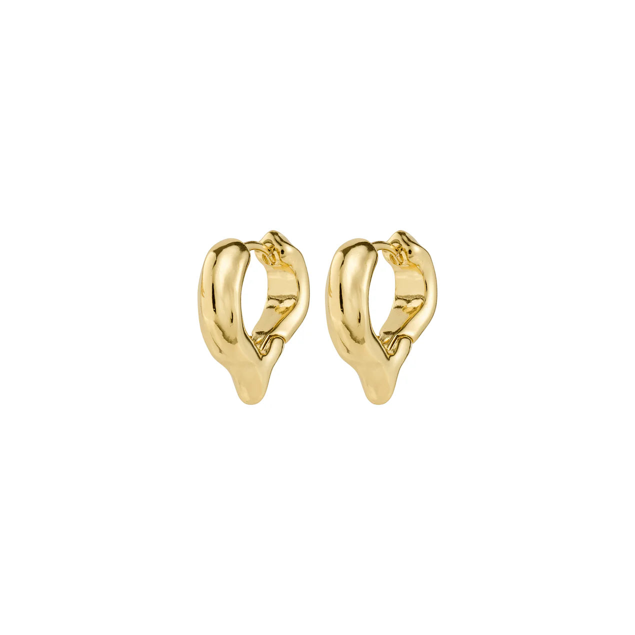 Iris Heart Hoop Earrings