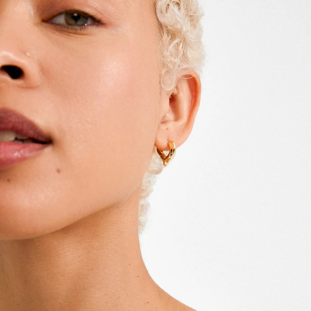 Iris Heart Hoop Earrings