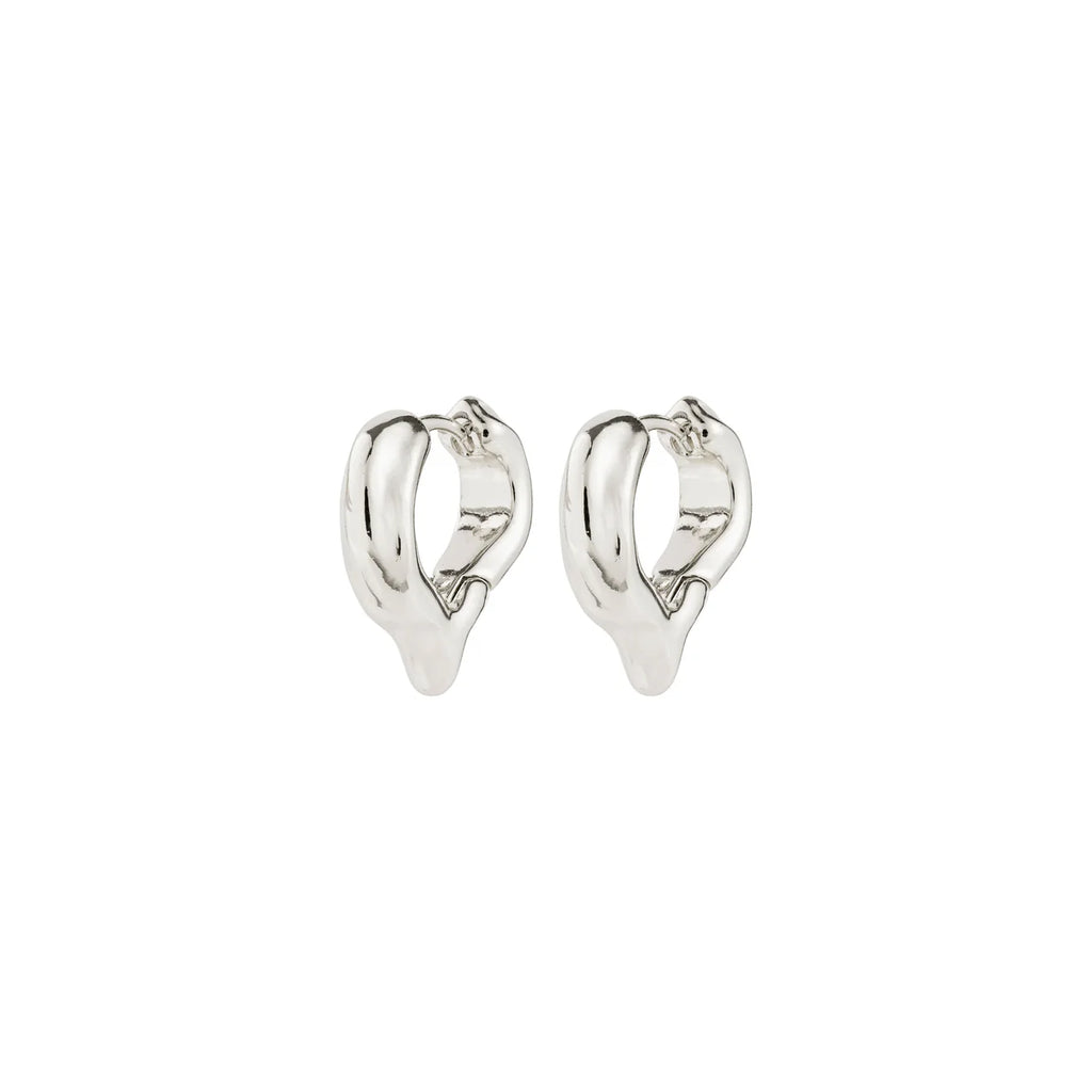 Iris Heart Hoop Earrings