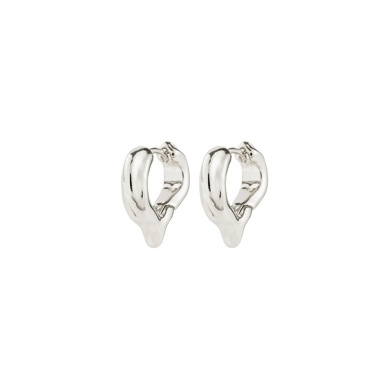 Iris Heart Hoop Earrings