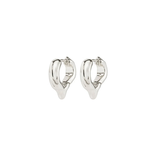 Iris Heart Hoop Earrings