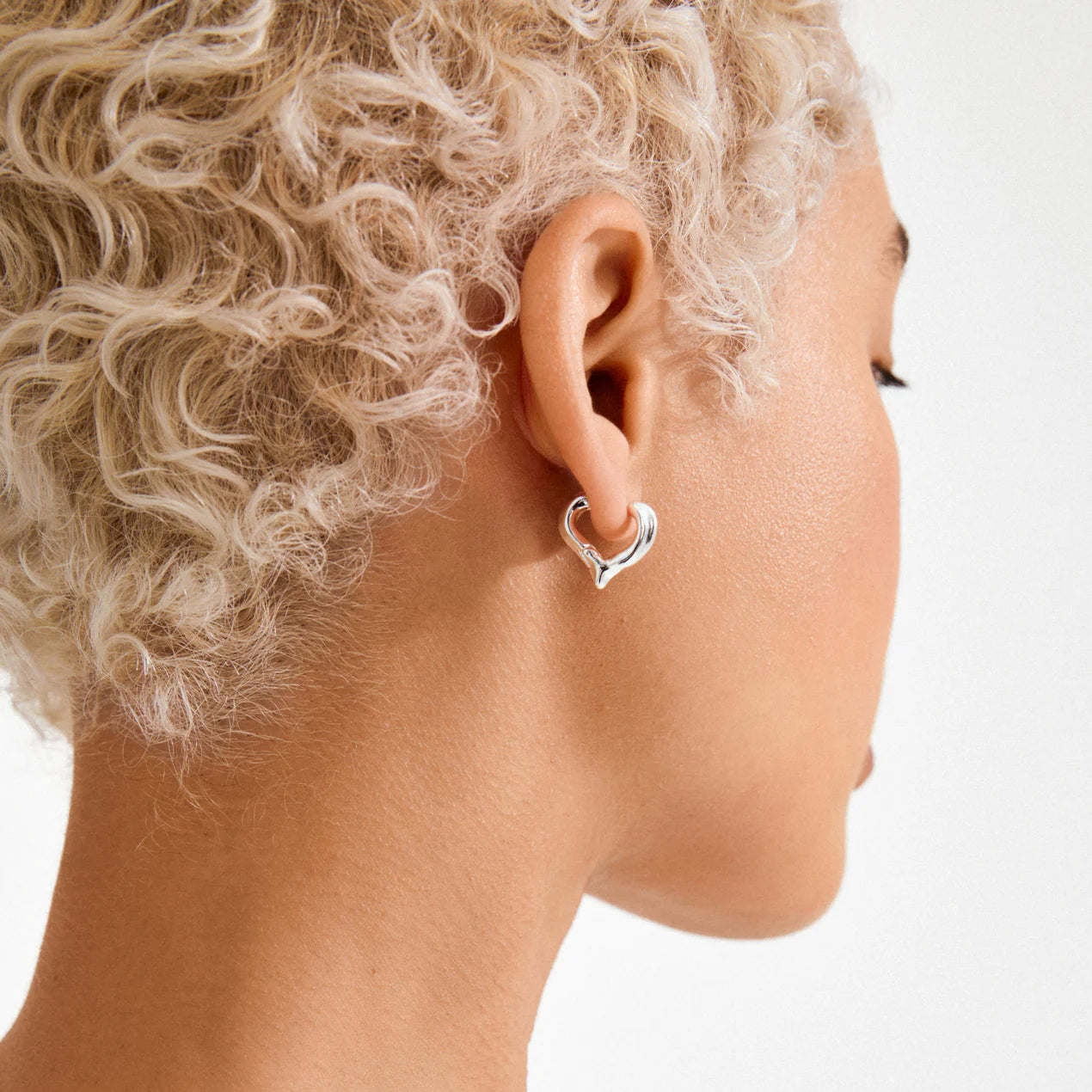 Iris Heart Hoop Earrings