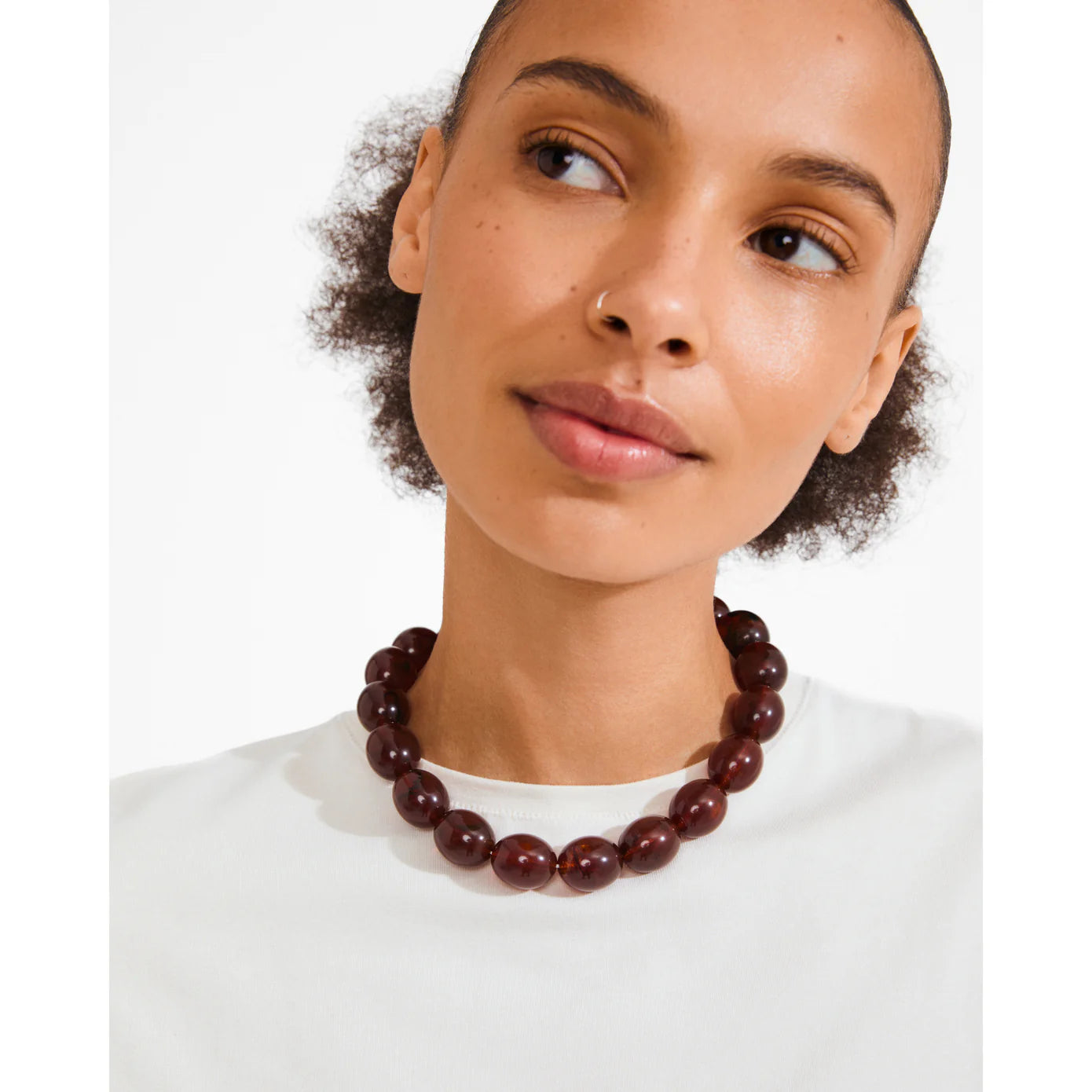Still Chunky Acrylic Beaded Necklace