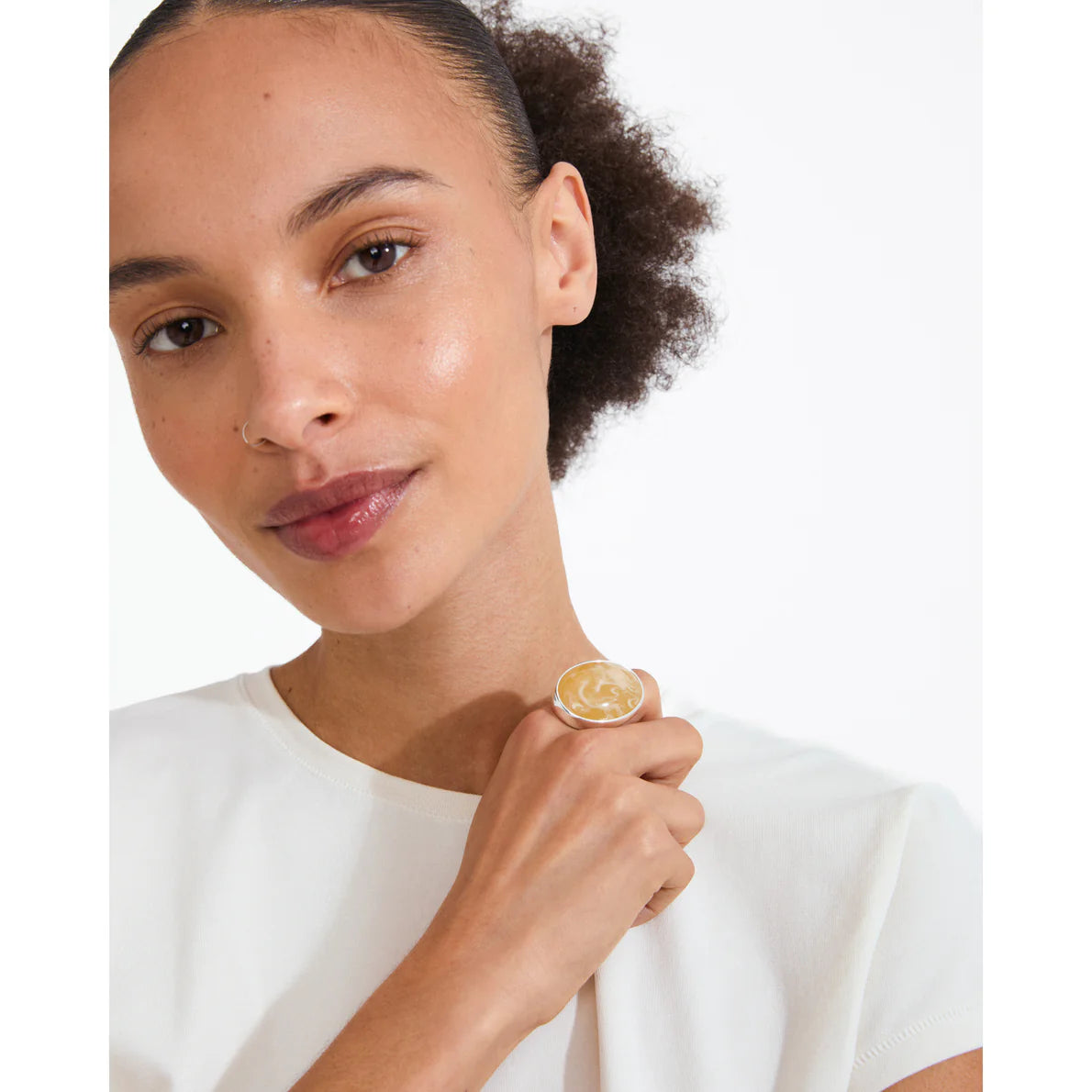 Still Acrylic Stone Statement Ring