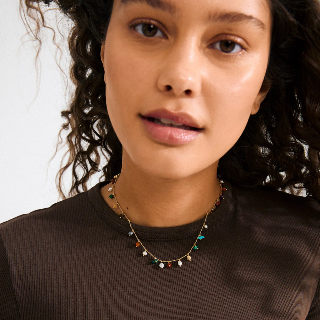 Between Semi-Precious Stones Necklace