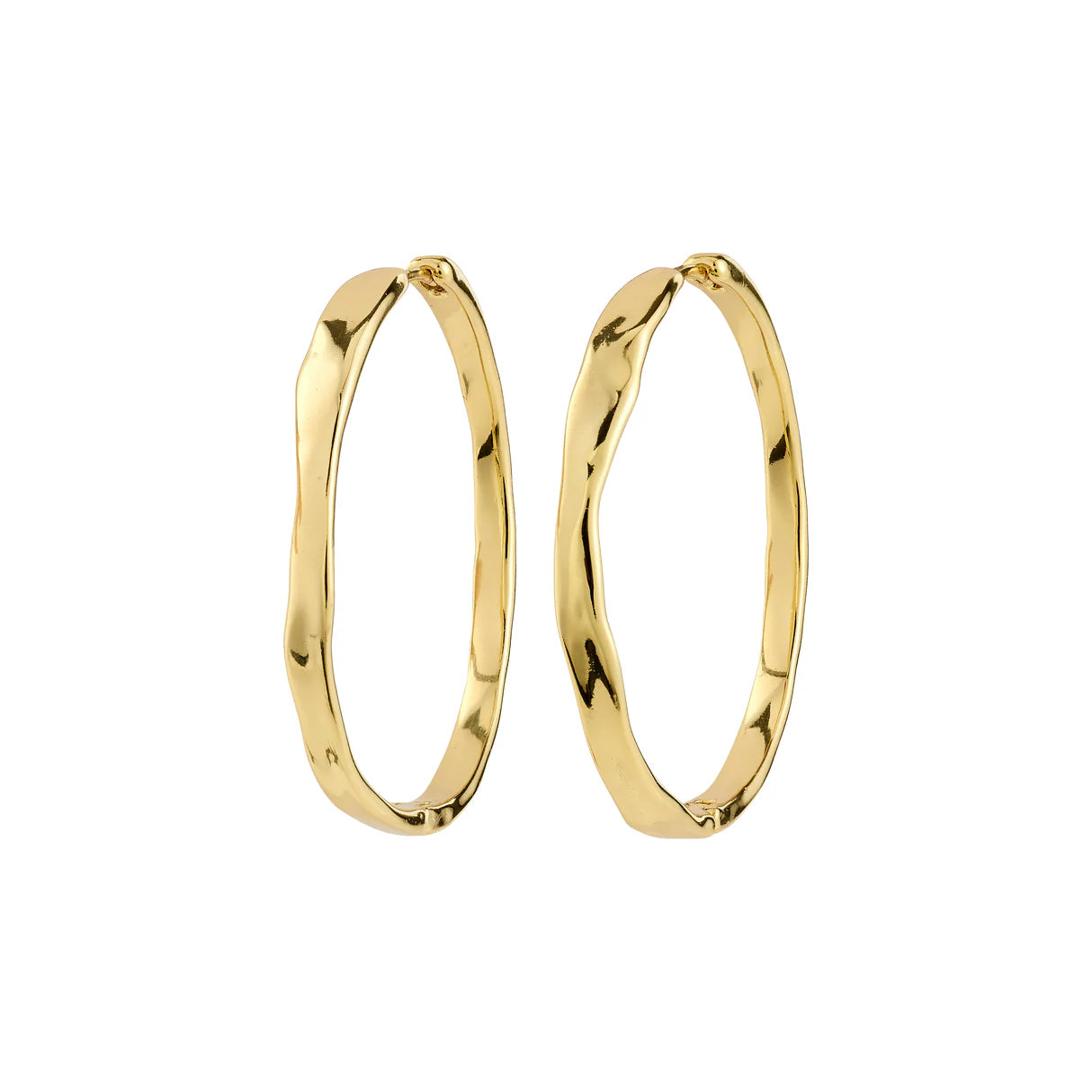 Ember Wavy Medium Hoop Earrings