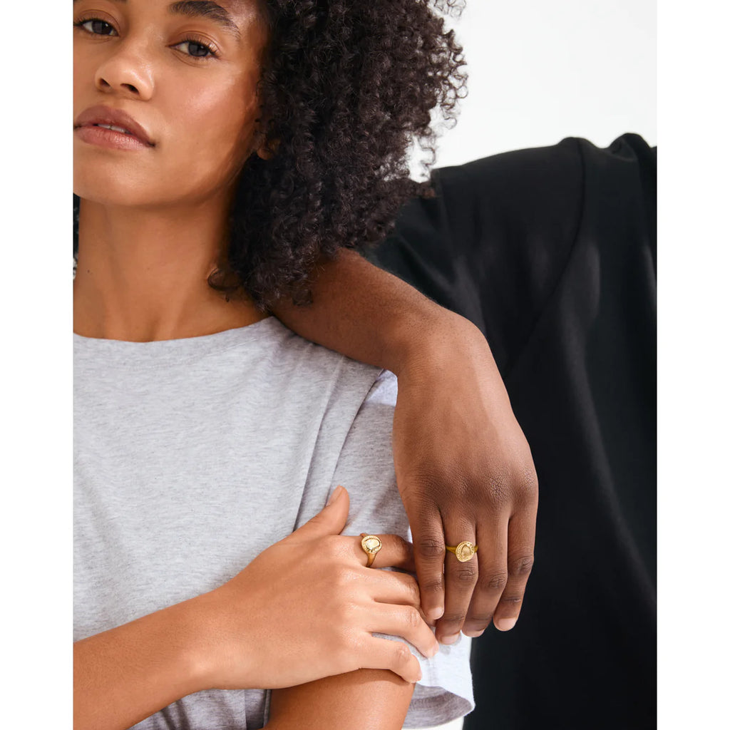 Here Delicate Crystals Adjustable Ring