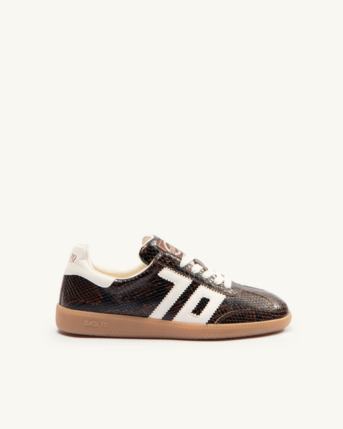 Cloud Snakeskin Leather Retro Sneakers