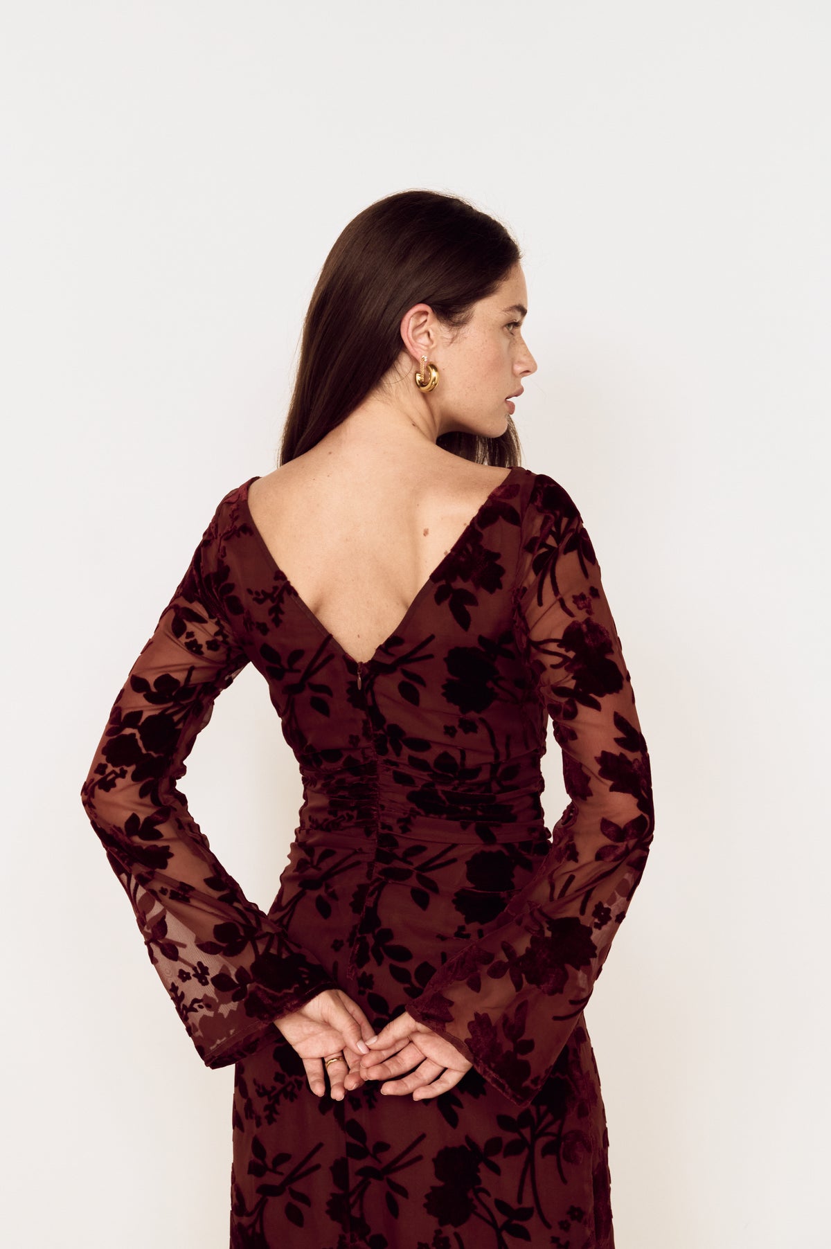 ANOUK VELVET MIDI DRESS