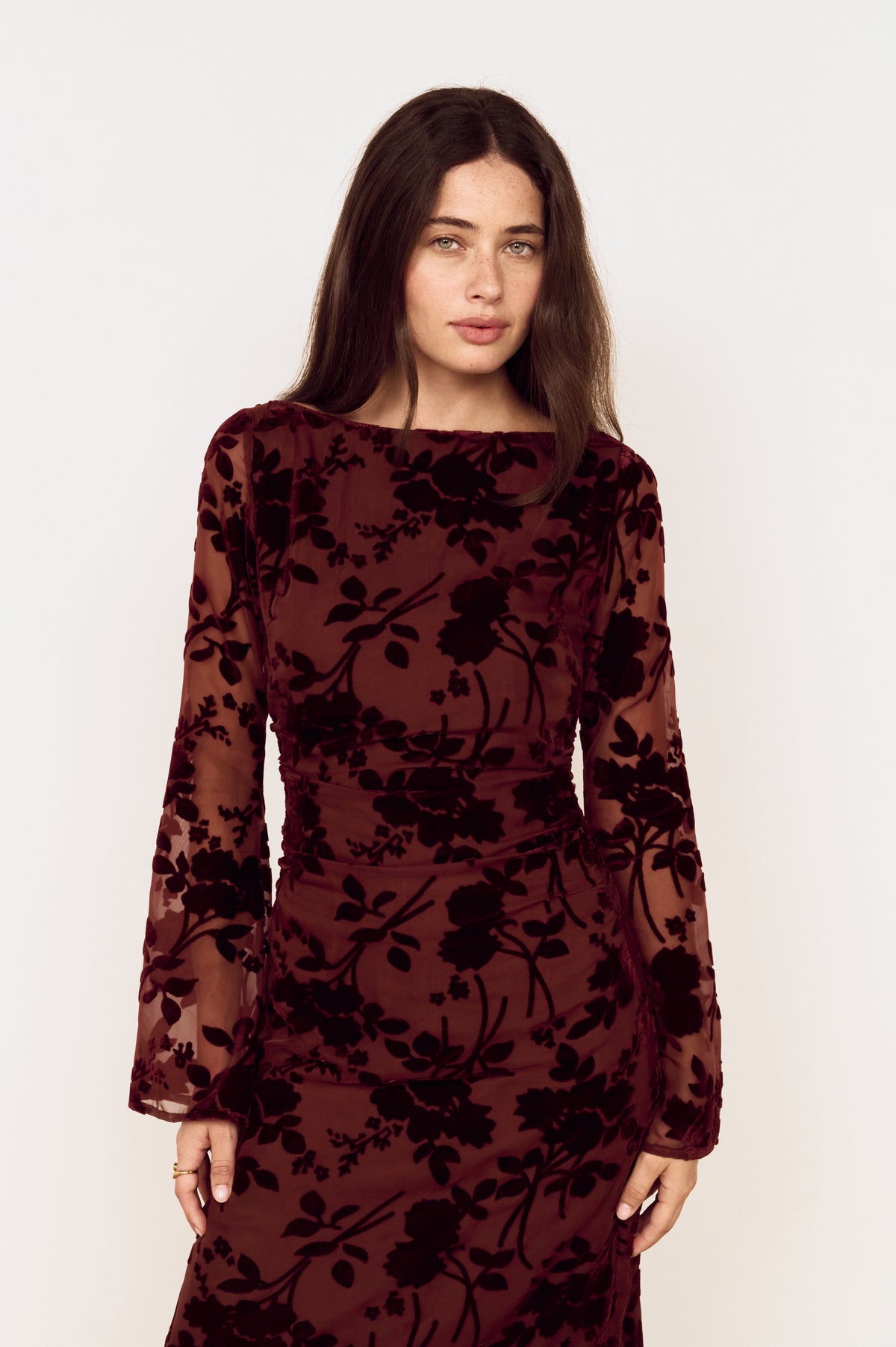 ANOUK VELVET MIDI DRESS