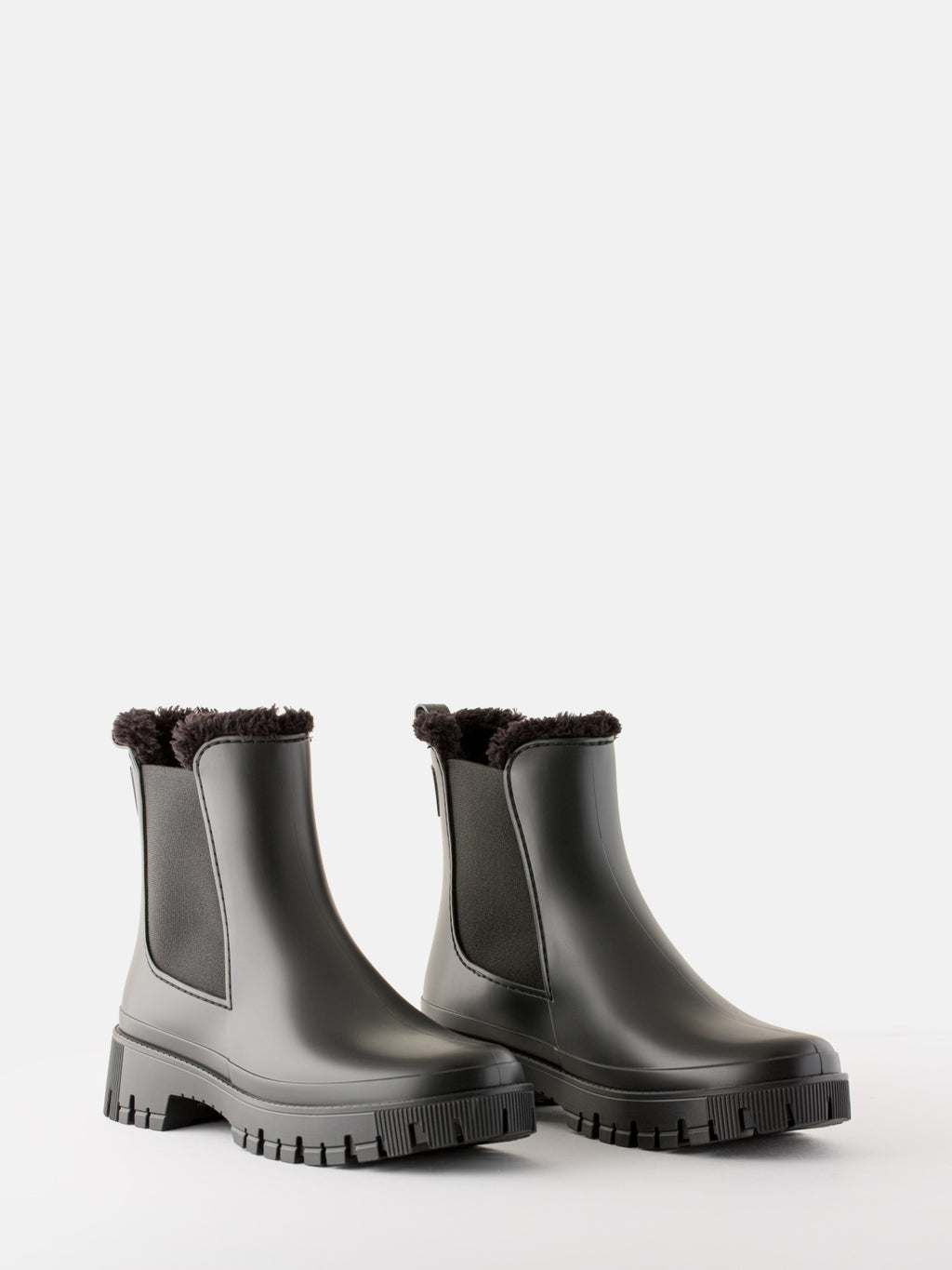 Wren Matte Ankle Boots With Fur Lining