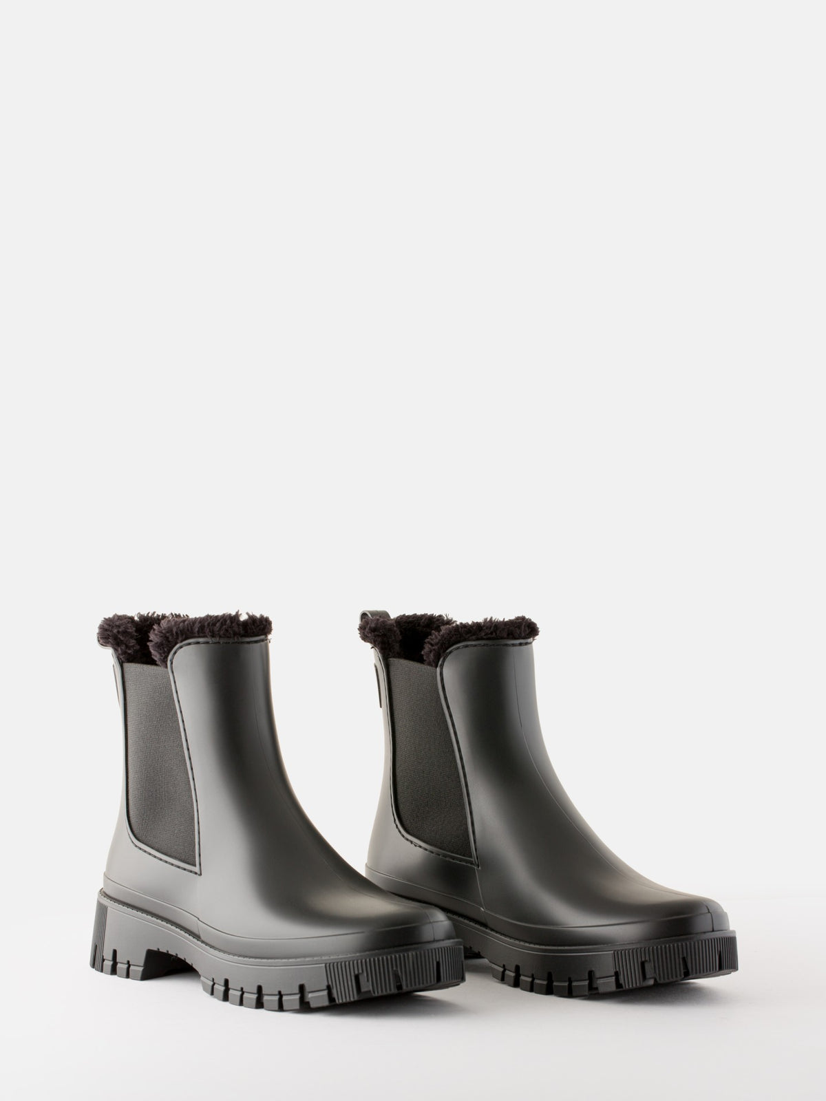 Wren Matte Ankle Boots With Fur Lining