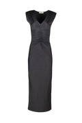 Rhinestone Short Sleeve Midi Dress
