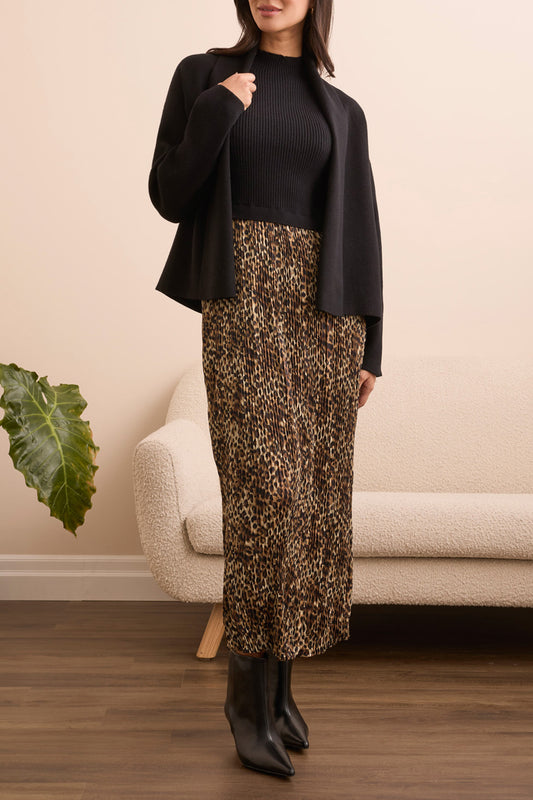 Double Knit Shawl Collar Coatigan