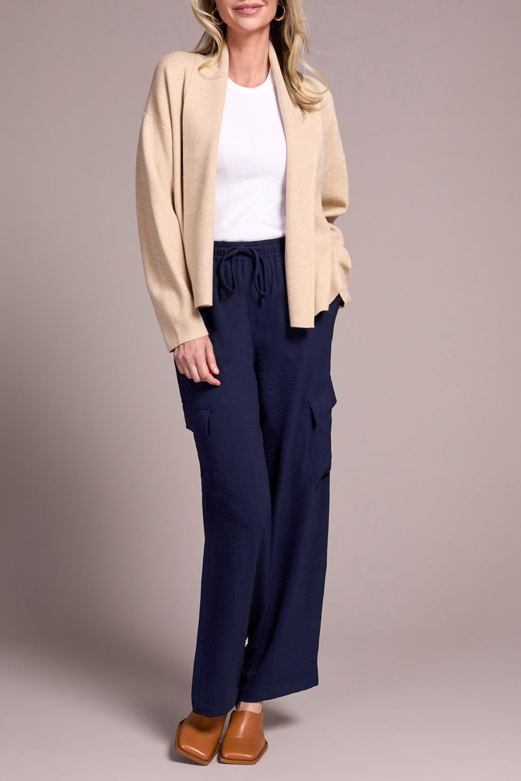 Double Knit Shawl Collar Coatigan