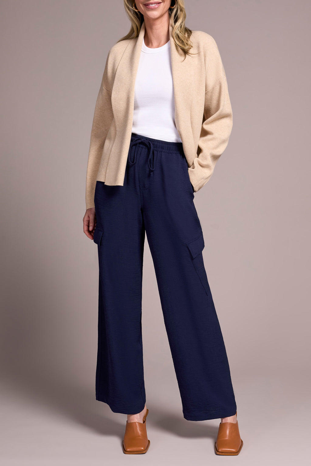 Double Knit Shawl Collar Coatigan