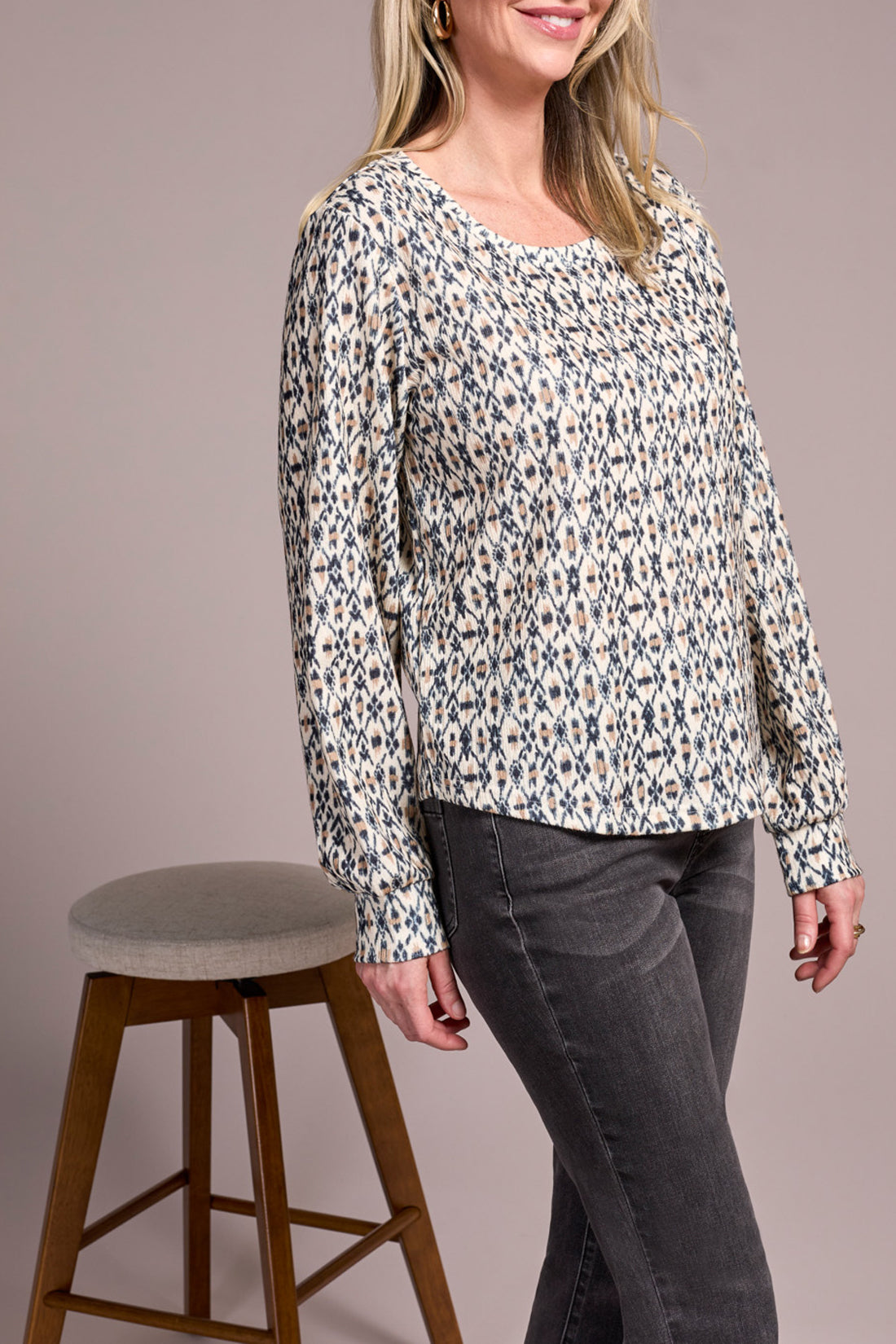 Long Sleeve Crew Neck Top