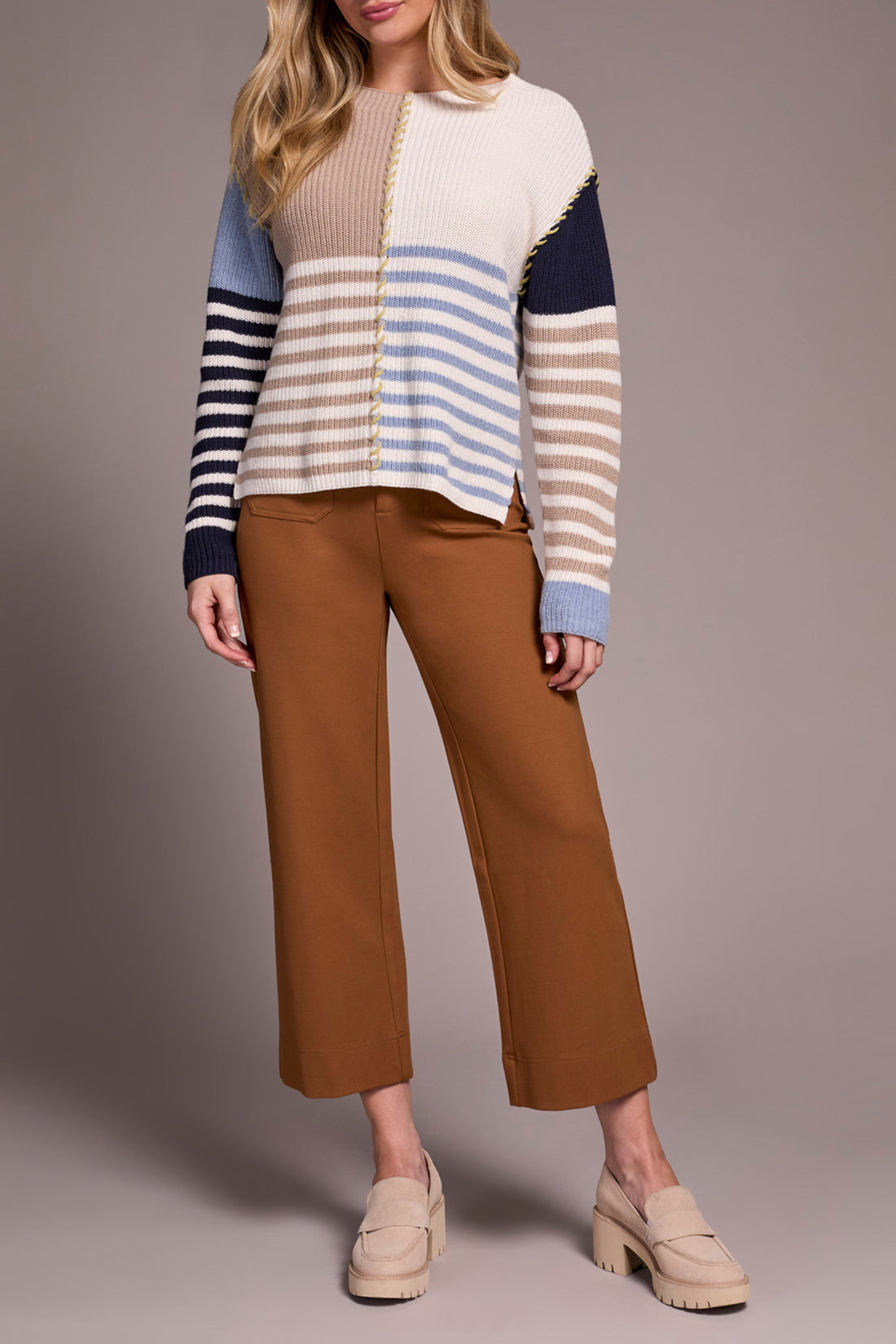 Long Sleeve Boat Neck Sweater