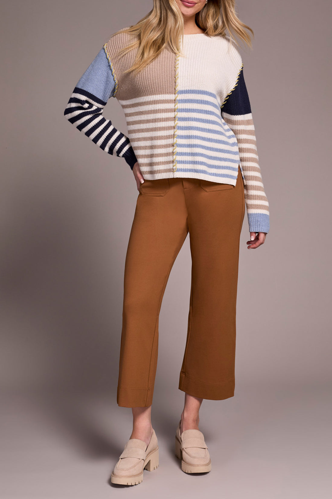 Long Sleeve Boat Neck Sweater
