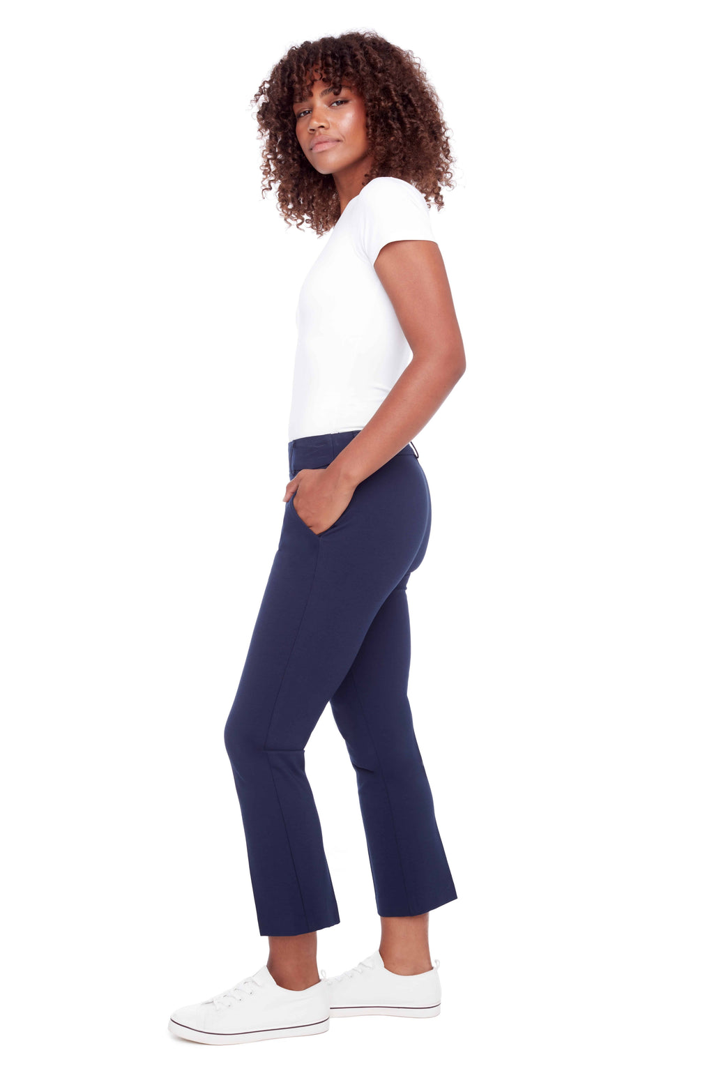 Laylani Compression Kick-Flare Cropped Pant