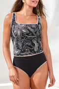 Square Neck Tankini with Built-In Bra