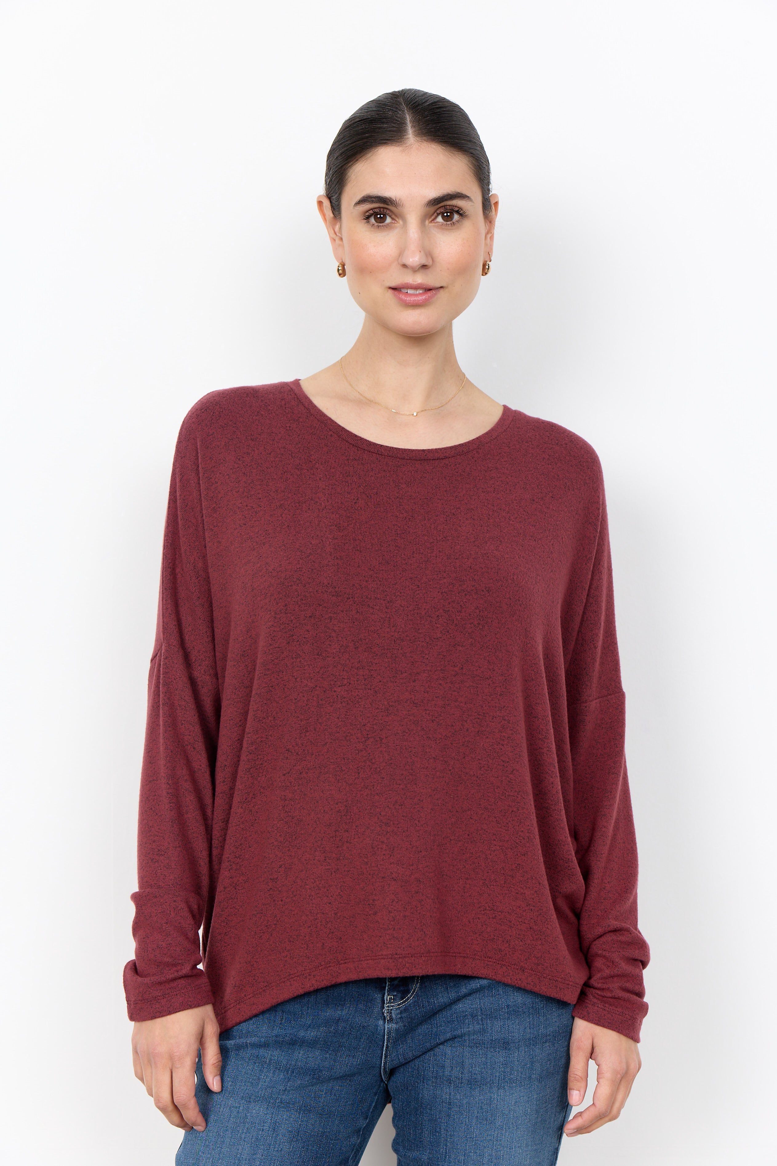 Biara Round Neck Long Sleeve Shirt