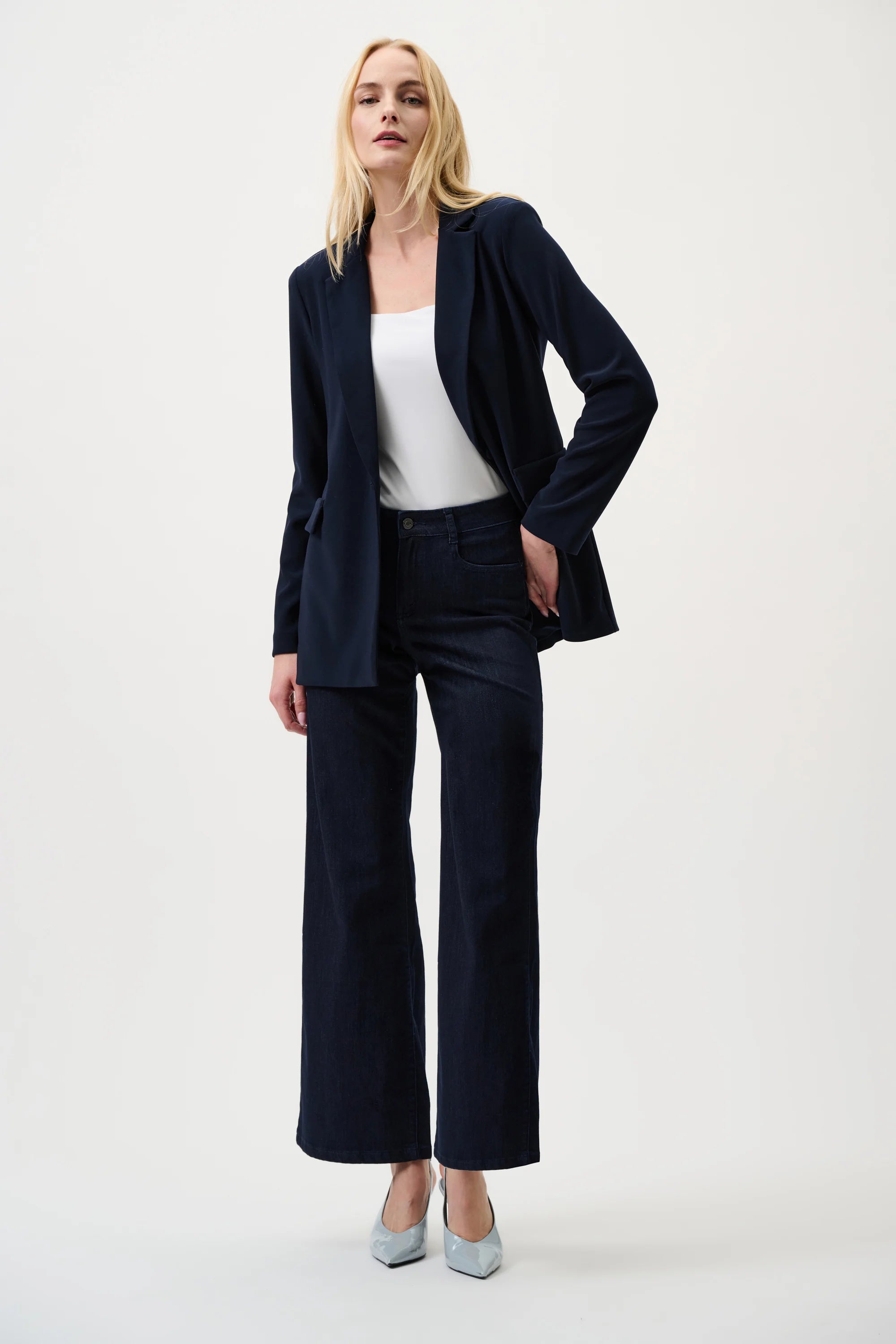 Goldie Classic Wide-Leg Stretch Jeans