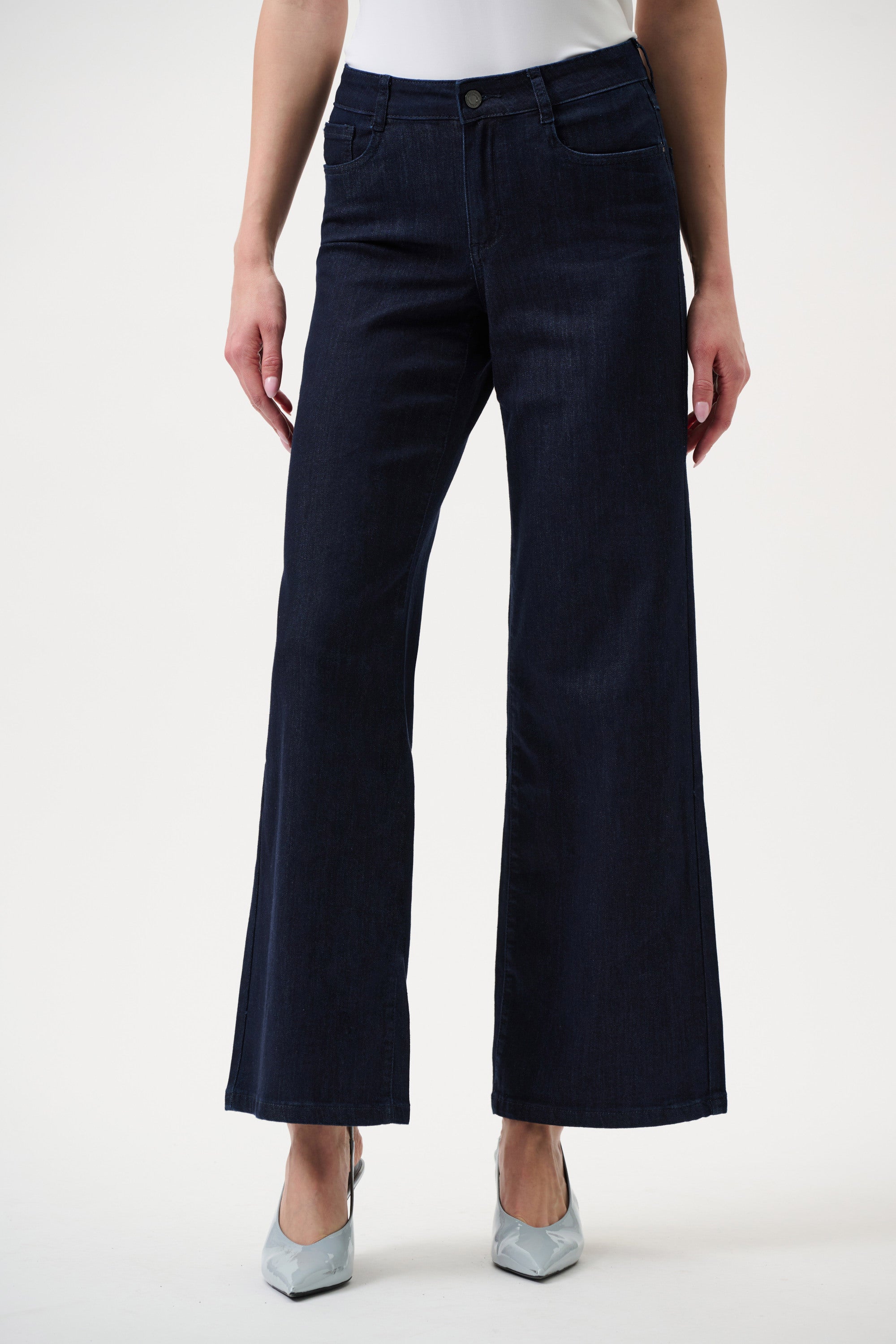 Goldie Classic Wide-Leg Stretch Jeans