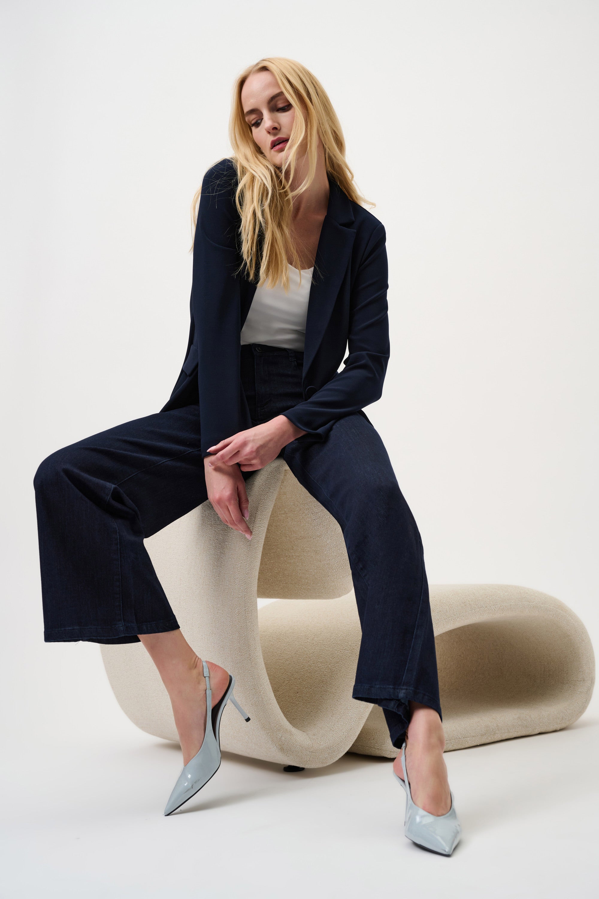 Goldie Classic Wide-Leg Stretch Jeans