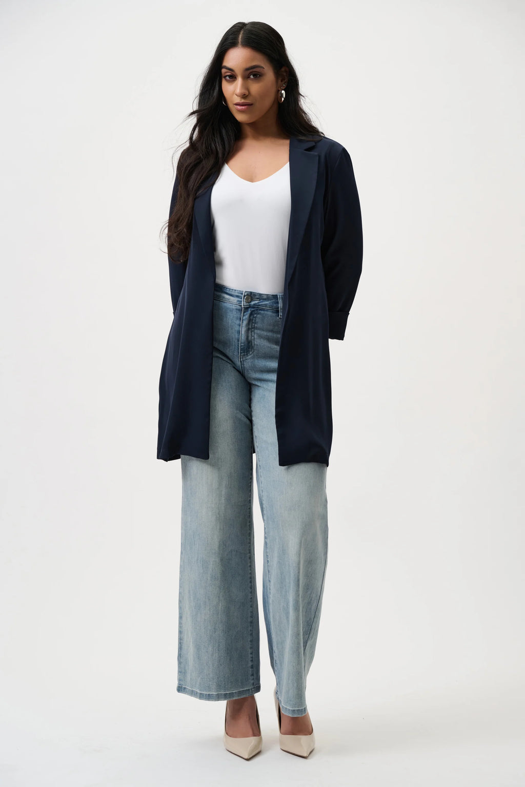 Goldie Classic Wide-Leg Stretch Jeans