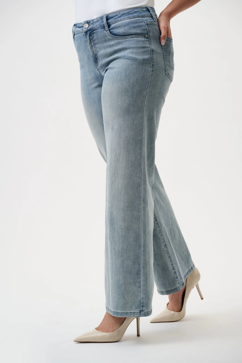 Goldie Classic Wide-Leg Stretch Jeans