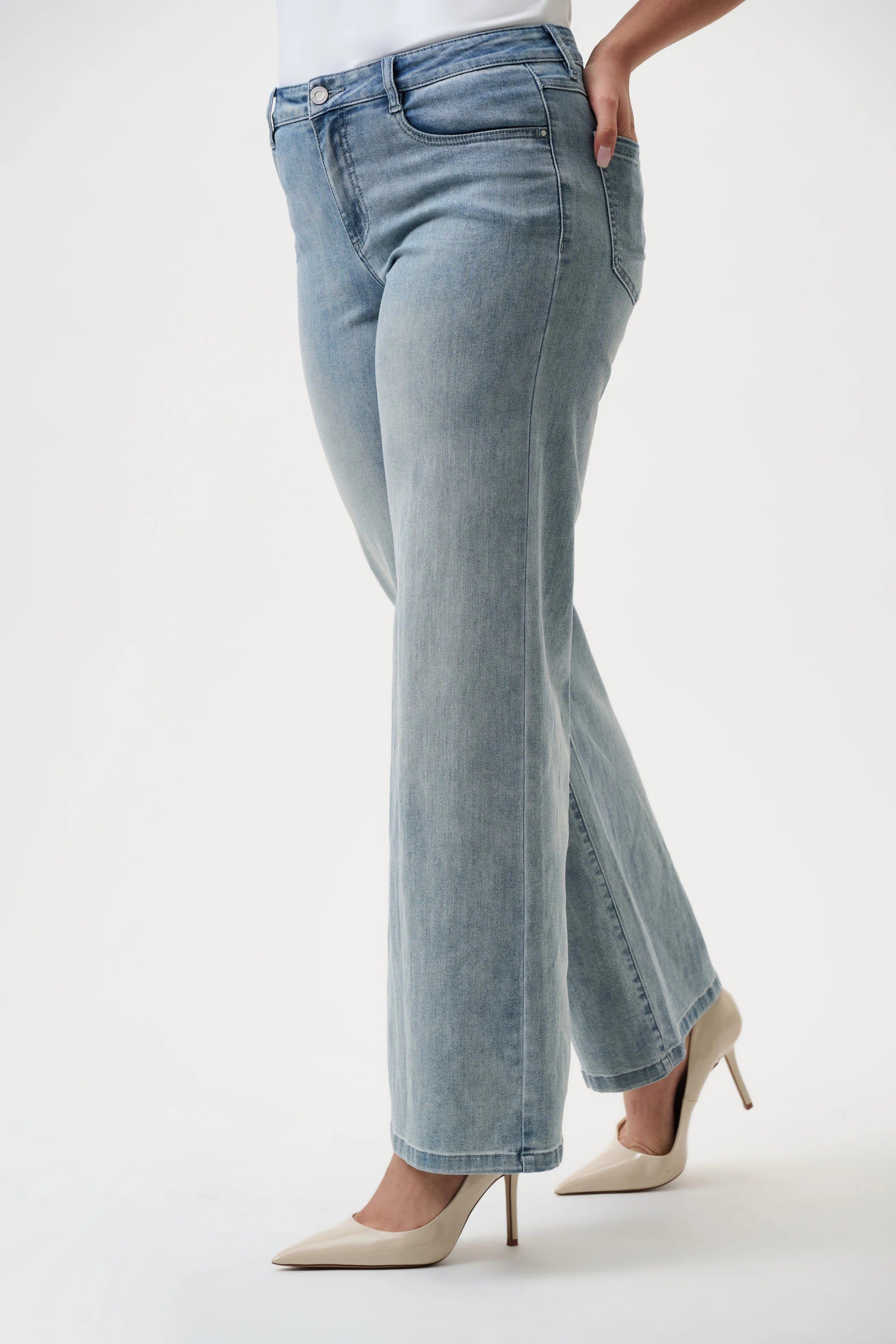 Goldie Classic Wide-Leg Stretch Jeans