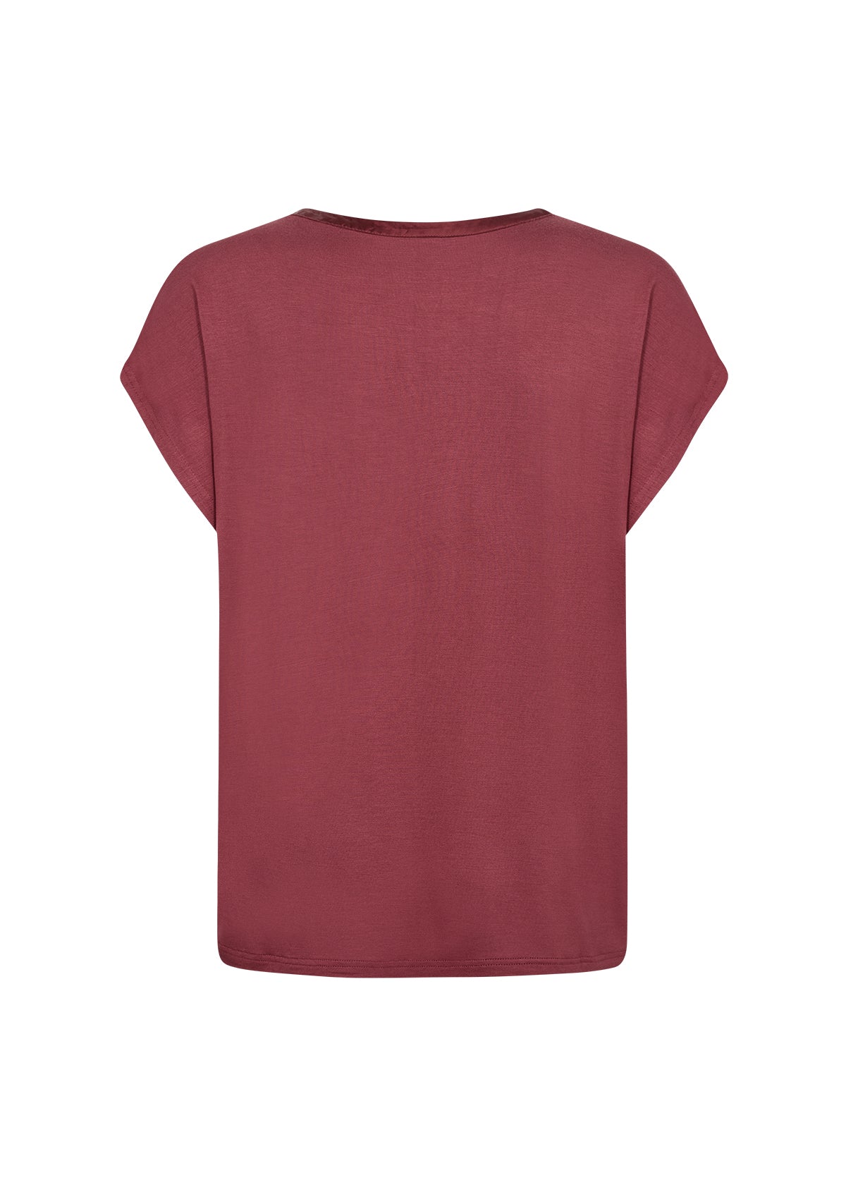 Thilde Silky V-Neck Placket Detail Loose Blouse