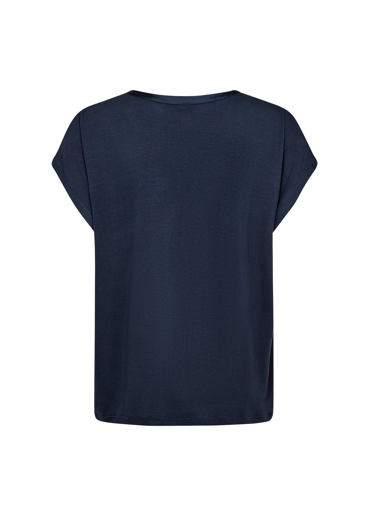 Thilde Silky V-Neck Placket Detail Loose Blouse